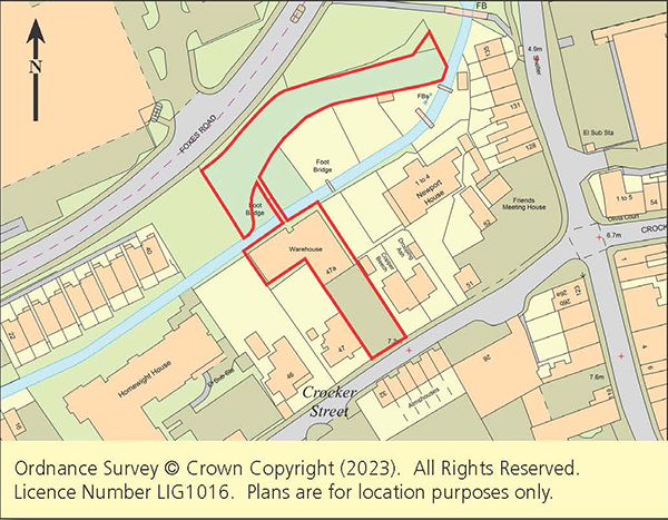 Lot: 83 - DECEPTIVE TOWN CENTRE COMMERCIAL BUILDING - Plan showing location and boundary